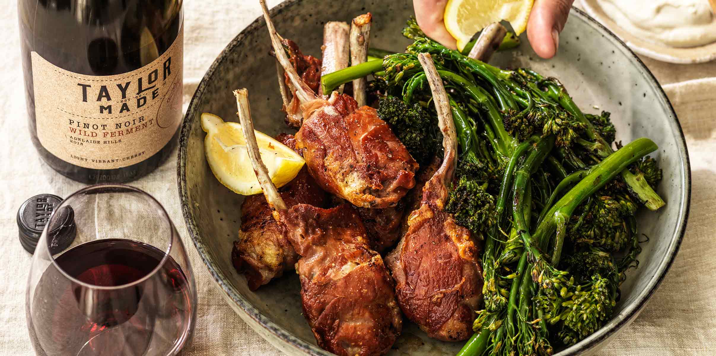 Lamb with Broccolini & Tahini